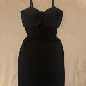 Akira Elegant Black Strapless Dress